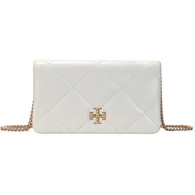 TORY BURCH Ledertasche - Mini Bag KIRA DIAMOND creme Damen TORY BURCH Ledertasche - Mini Bag KIRA DIAMOND creme Damen