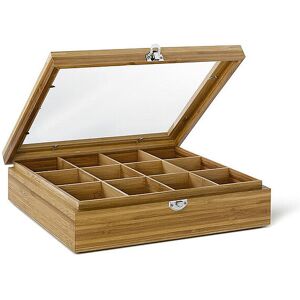 BREDEMEIJER Teebeutel-Kiste aus Bambus mit 12 Fächer braun baby BREDEMEIJER Teebeutel-Kiste aus Bambus mit 12 Fächer braun baby