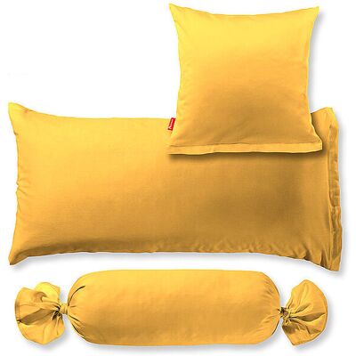FLEURESSE Satin Kissenbezug Royal Uni 2er 70x90cm Sonne Gelb - Kissenbezug FLEURESSE Satin Kissenbezug Royal Uni 2er 70x90cm Sonne Gelb - Kissenbezug