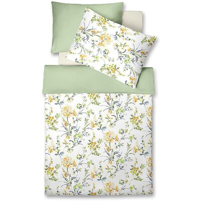 FLEURESSE Satin Bettwäsche MODERN GARDEN 70x90cm / 140x200cm Botanical Green hellgrün baby FLEURESSE Satin Bettwäsche MODERN GARDEN 70x90cm / 140x200cm Botanical Green hellgrün baby