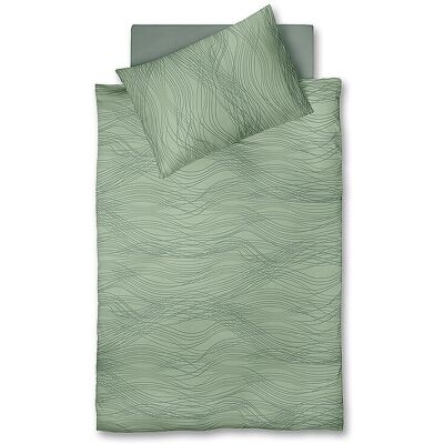 FLEURESSE Satin Bettwäsche MODERN LIFE 70x90cm / 140x200cm Rosemary grün baby FLEURESSE Satin Bettwäsche MODERN LIFE 70x90cm / 140x200cm Rosemary grün baby