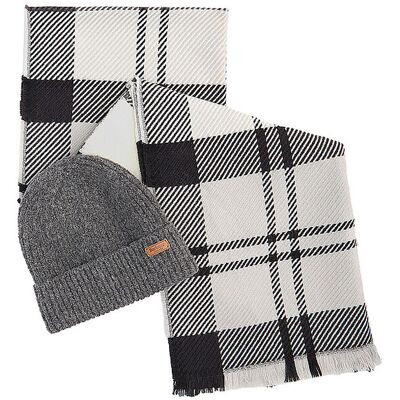 BARBOUR Geschenkset Beanie und Schal PENDLE grau damen BARBOUR Geschenkset Beanie und Schal PENDLE grau damen