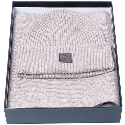 FYNCH-HATTON Set 2-teilig Mütze und Schal beige herren FYNCH-HATTON Set 2-teilig Mütze und Schal beige herren