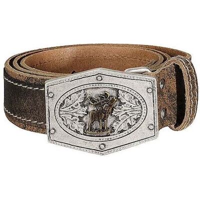 LUISE STEINER Trachten Ledergürtel GOSAU braun 105 herren LUISE STEINER Trachten Ledergürtel GOSAU braun 105 herren