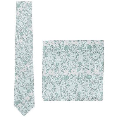 SEIDENFALTER Krawatte Set mit Stecktuch mint herren SEIDENFALTER Krawatte Set mit Stecktuch mint herren