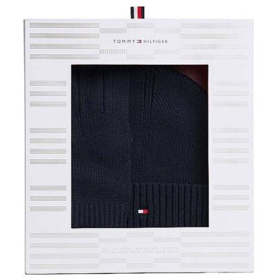 Tommy Hilfiger Set 2-teilig Mütze und Handschuhe blau herren Tommy Hilfiger Set 2-teilig Mütze und Handschuhe blau herren