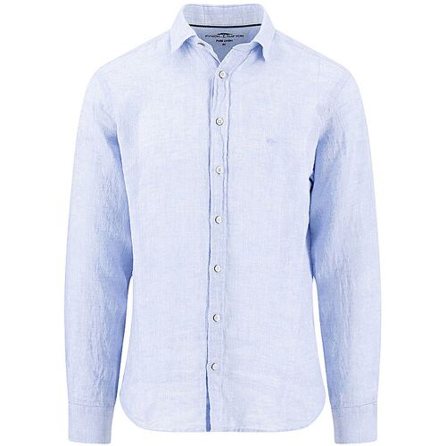 FYNCH-HATTON Leinenhemd hellblau M herren