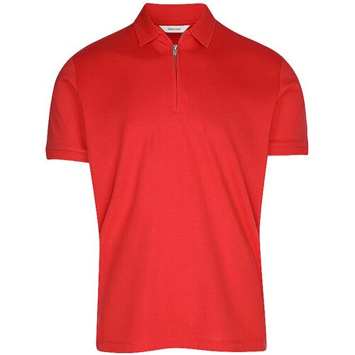 SELECTED Poloshirt SLHFAVE rot M herren