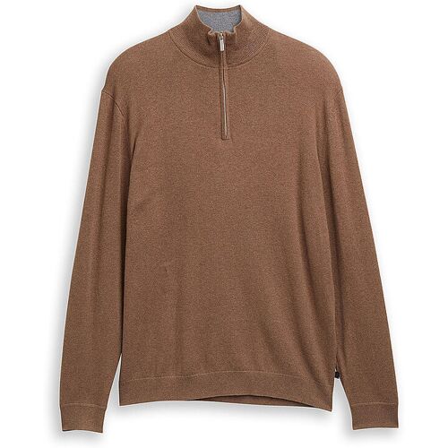 TOM TAILOR Troyer Pullover braun S herren