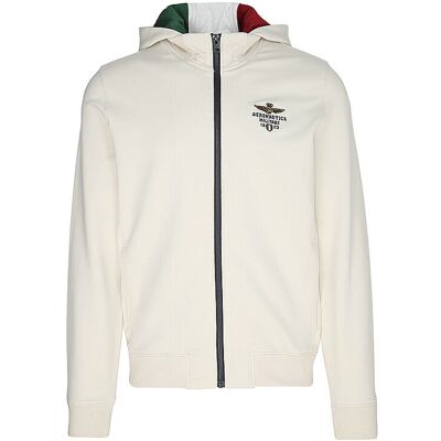 AERONAUTICA MILITARE Kapuzensweater - Hoodie creme M herren AERONAUTICA MILITARE Kapuzensweater - Hoodie creme M herren
