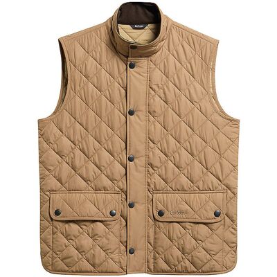 BARBOUR Steppgilet LOWERDALE beige M herren BARBOUR Steppgilet LOWERDALE beige M herren
