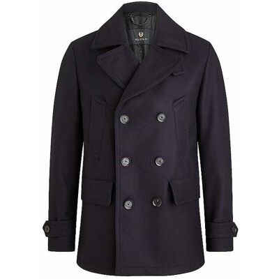 BELSTAFF Wolllmantel MILFORD PEA blau 52 herren BELSTAFF Wolllmantel MILFORD PEA blau 52 herren