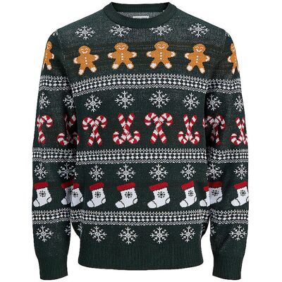 JACK & JONES Pullover JJXMAS dunkelgrün XXL Herren JACK & JONES Pullover JJXMAS dunkelgrün XXL Herren
