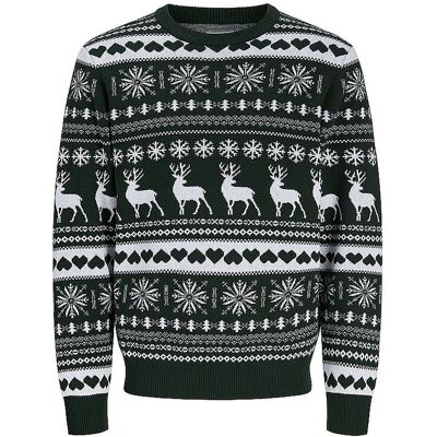 JACK & JONES Pullover JJXMAS dunkelgrün M Herren JACK & JONES Pullover JJXMAS dunkelgrün M Herren