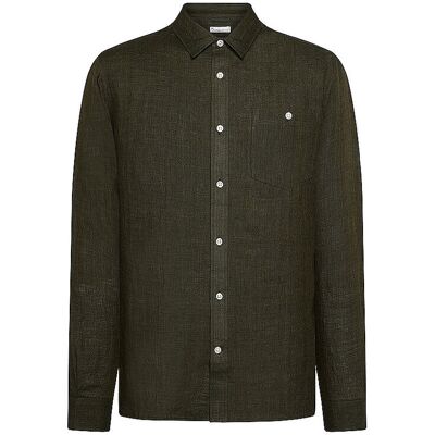 KNOWLEDGE COTTON APPAREL Leinenhemd olive XL herren KNOWLEDGE COTTON APPAREL Leinenhemd olive XL herren