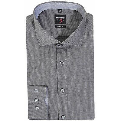 OLYMP LEVEL FIVE Hemd Body Fit grau 38 herren OLYMP LEVEL FIVE Hemd Body Fit grau 38 herren