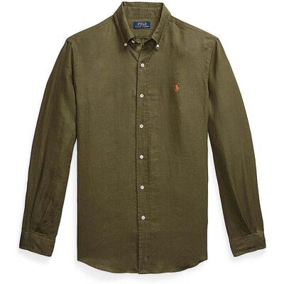 POLO RALPH LAUREN Leinenhemd Custom Fit olive S herren POLO RALPH LAUREN Leinenhemd Custom Fit olive S herren
