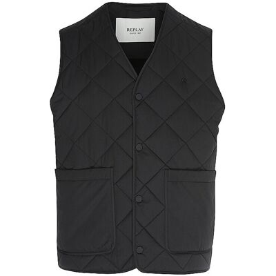 REPLAY Steppgilet schwarz XL herren REPLAY Steppgilet schwarz XL herren