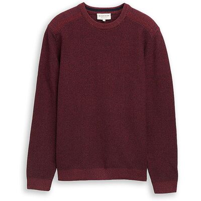 TOM TAILOR Pullover dunkelrot S Herren TOM TAILOR Pullover dunkelrot S Herren