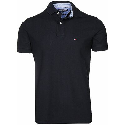 Tommy Hilfiger Poloshirt Regular Fit schwarz L herren Tommy Hilfiger Poloshirt Regular Fit schwarz L herren