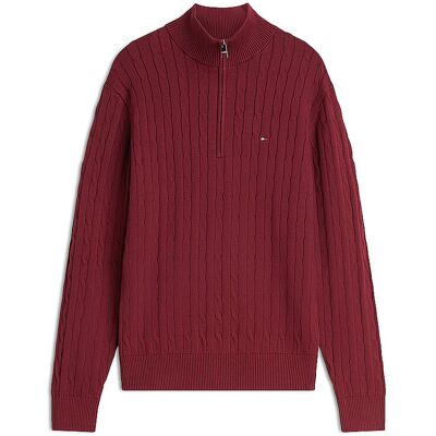 Tommy Hilfiger Troyer Pullover dunkelrot M Herren Tommy Hilfiger Troyer Pullover dunkelrot M Herren