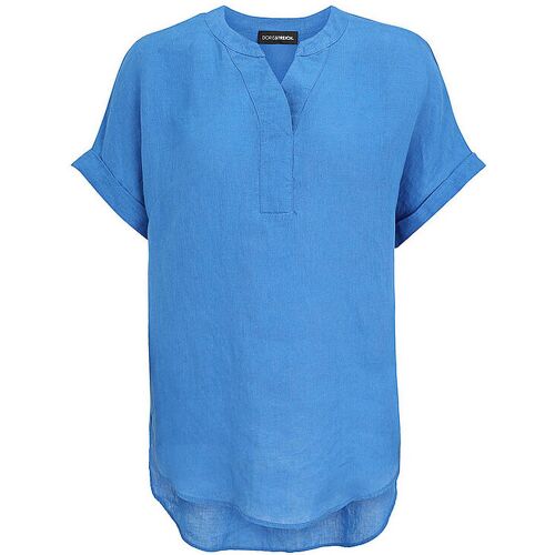 DORIS STREICH Leinenbluse blau 40 damen