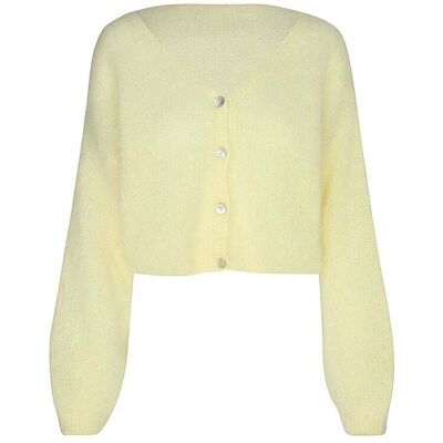 AMERICAN DREAMS Cardigan Cropped Fit CORNELIA gelb S damen AMERICAN DREAMS Cardigan Cropped Fit CORNELIA gelb S damen