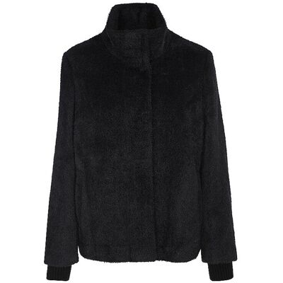COMMA Jacke in Felloptik schwarz 40 damen COMMA Jacke in Felloptik schwarz 40 damen