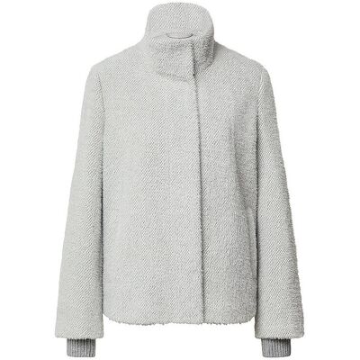 COMMA Jacke in Felloptik hellgrau 44 damen COMMA Jacke in Felloptik hellgrau 44 damen
