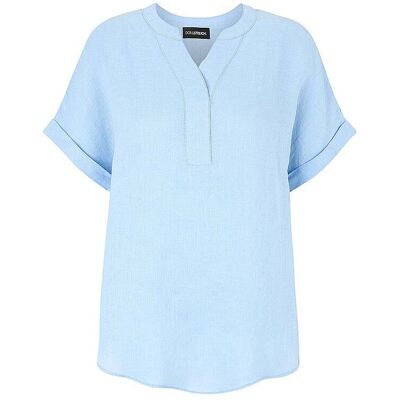 DORIS STREICH Leinenbluse hellblau 38 damen DORIS STREICH Leinenbluse hellblau 38 damen
