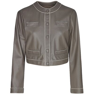 Giorgio Armani EMPORIO ARMANI Lederjacke braun 40 damen Giorgio Armani EMPORIO ARMANI Lederjacke braun 40 damen