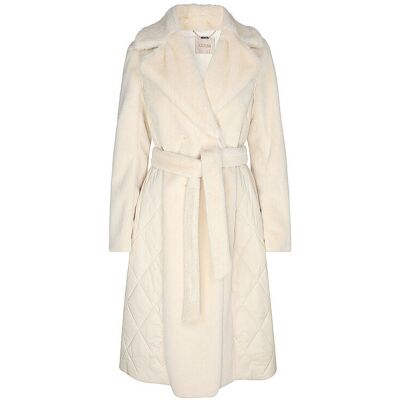 Guess Mantel in Felloptik JOLE creme XL damen Guess Mantel in Felloptik JOLE creme XL damen