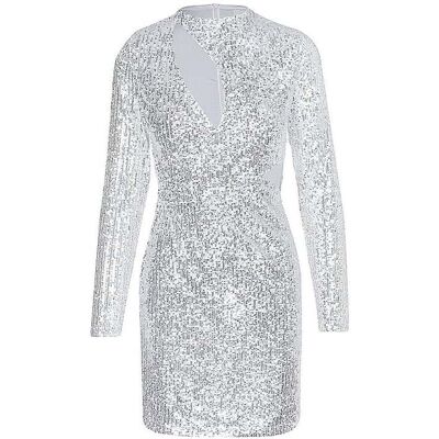 JUNE FRIDAYS Cocktailkleid silber 40 damen JUNE FRIDAYS Cocktailkleid silber 40 damen