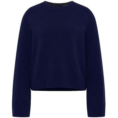 LANIUS Pullover Cropped Fit dunkelblau 34 damen LANIUS Pullover Cropped Fit dunkelblau 34 damen