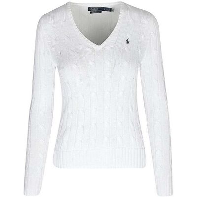 POLO RALPH LAUREN Pullover Slim Fit KIMBERLY weiss XL damen POLO RALPH LAUREN Pullover Slim Fit KIMBERLY weiss XL damen