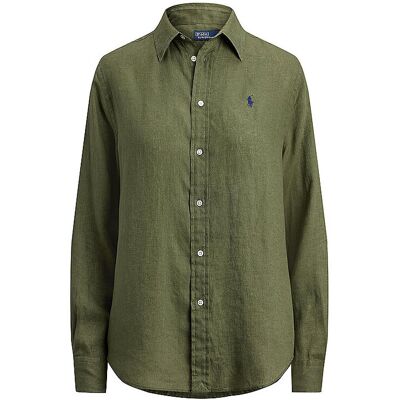 POLO RALPH LAUREN Leinenbluse olive XL Damen POLO RALPH LAUREN Leinenbluse olive XL Damen