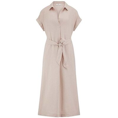 RIANI Leinenkleid beige 38 damen RIANI Leinenkleid beige 38 damen