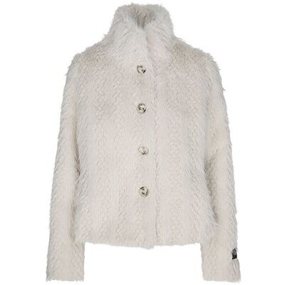 RINO&PELLE Jacke in Felloptik creme 38 damen RINO&PELLE Jacke in Felloptik creme 38 damen