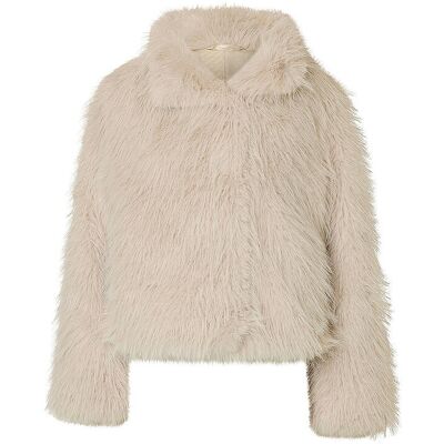 SELECTED FEMME Jacke in Felloptik creme 44 damen SELECTED FEMME Jacke in Felloptik creme 44 damen