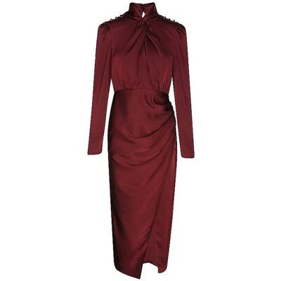 SELF-PORTRAIT Midikleid dunkelrot 34 damen SELF-PORTRAIT Midikleid dunkelrot 34 damen