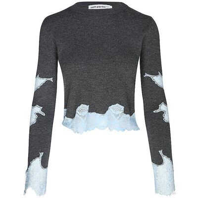 SELF-PORTRAIT Pullover grau XS damen SELF-PORTRAIT Pullover grau XS damen