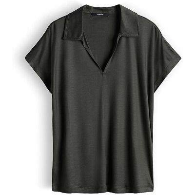 SOMEDAY Poloshirt KENDRI dunkelgrün 36 damen SOMEDAY Poloshirt KENDRI dunkelgrün 36 damen