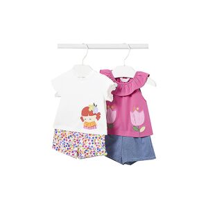 Mayoral Baby Set 4-Teilig T-Shirts Und Shorts Pink   Kinder   Größe: 74   1634