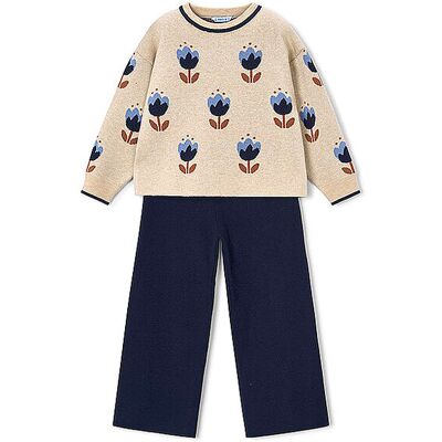 MAYORAL Mädchen Set 2-teilig Pullover und Hose dunkelblau 110 baby MAYORAL Mädchen Set 2-teilig Pullover und Hose dunkelblau 110 baby