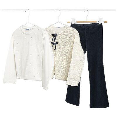 MAYORAL Mädchen Set 3-teilig Langarmshirt, Jacke und Hose dunkelblau 116 Mädchen MAYORAL Mädchen Set 3-teilig Langarmshirt, Jacke und Hose dunkelblau 116 Mädchen