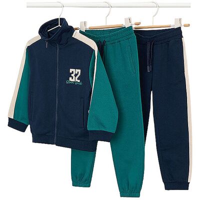 MAYORAL Jungen Set 3tlg Sweatjacke mit zwei Hosen dunkelblau 110 baby MAYORAL Jungen Set 3tlg Sweatjacke mit zwei Hosen dunkelblau 110 baby