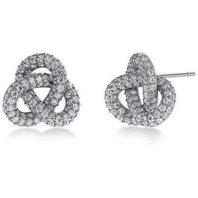 EDBLAD Ohrstecker INFINITY KNOT SPARKLE STUDS Large Steel silber damen EDBLAD Ohrstecker INFINITY KNOT SPARKLE STUDS Large Steel silber damen
