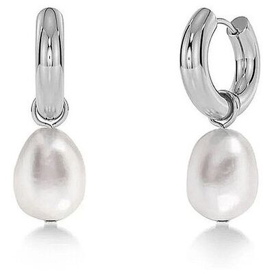 EDBLAD Ohrringe PERLA HOOPS Large Steel silber damen EDBLAD Ohrringe PERLA HOOPS Large Steel silber damen