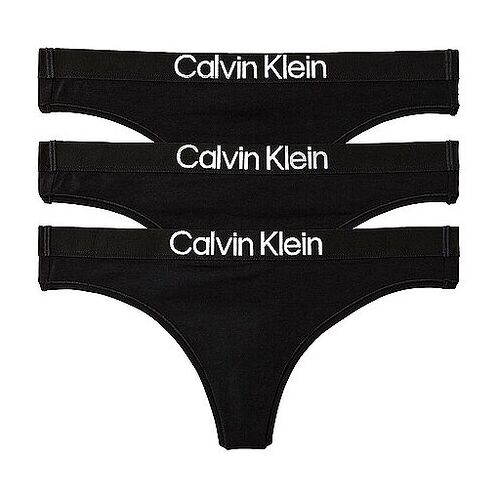 Calvin KLEIN String 3er Pack black schwarz L damen