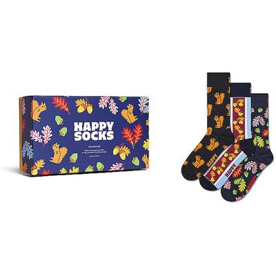 HAPPY SOCKS Damen Socken Set FALL SOCKS 3er Pkg. 36-40 black schwarz damen HAPPY SOCKS Damen Socken Set FALL SOCKS 3er Pkg. 36-40 black schwarz damen